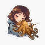 Sticker for Sale mit Oktopus-Kuscheln von SelenaJ | Redbubble